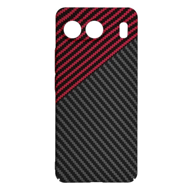Husa OnePlus Nord 4 Techsuit Carbonite FiberShell, rosu inchis