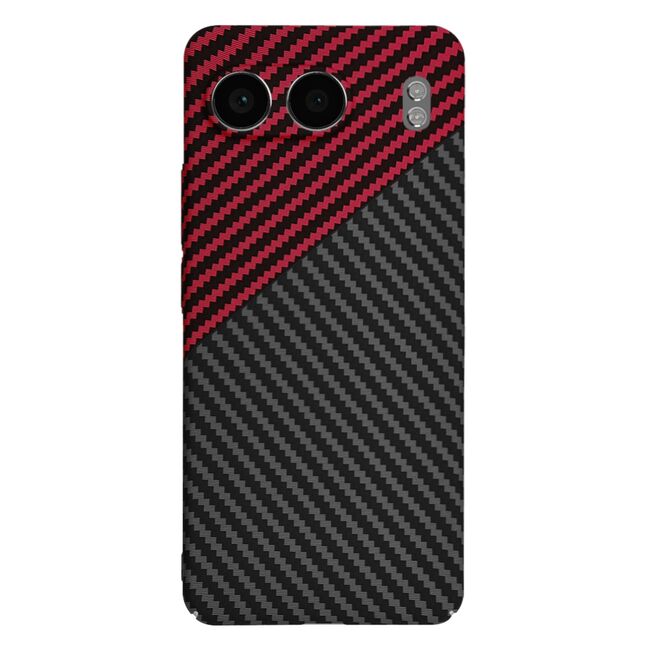 Husa OnePlus Nord 4 Techsuit Carbonite FiberShell, rosu inchis