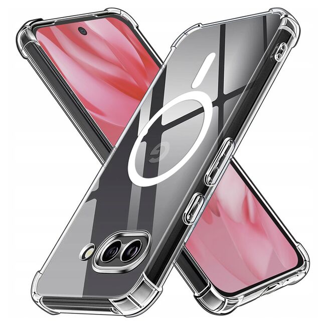 Husa pentru  Google Pixel 9A compatibila MagSafe Anti-Shock 1.5mm reinforced 4 corners - clear