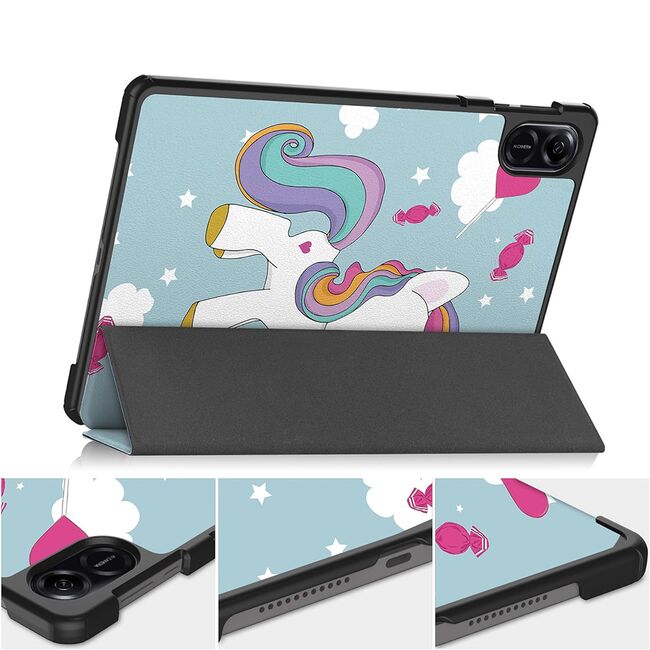 Husa pentru  Honor Pad X9 tip stand functie sleep/wake-up, protectie 360 - Unicorn