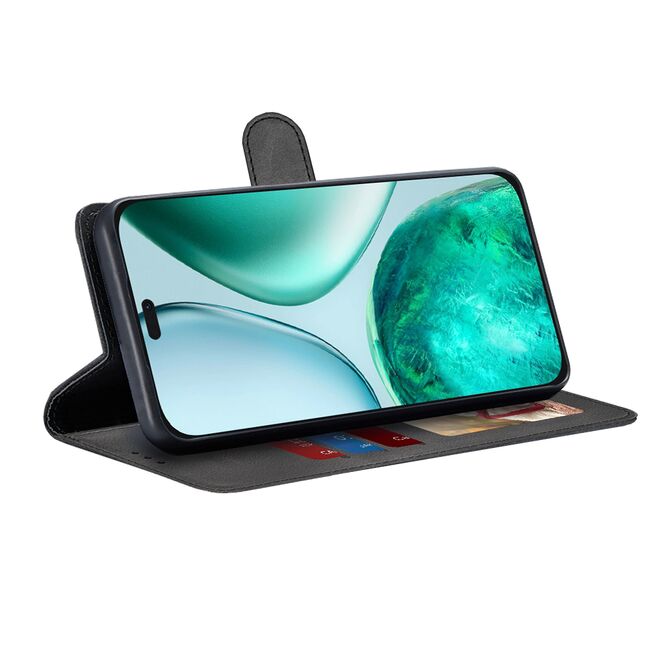 Husa pentru  Honor X8c tip carte 360 Kickstand Portofel Multifunctional, Protectie Completa, Negru