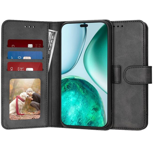 Husa pentru  Honor X8c tip carte 360 Kickstand Portofel Multifunctional, Protectie Completa, Negru