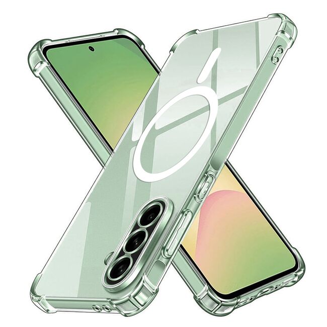 Husa pentru  Samsung Galaxy A56 compatibila MagSafe Anti-Shock 1.5mm reinforced 4 corners - clear