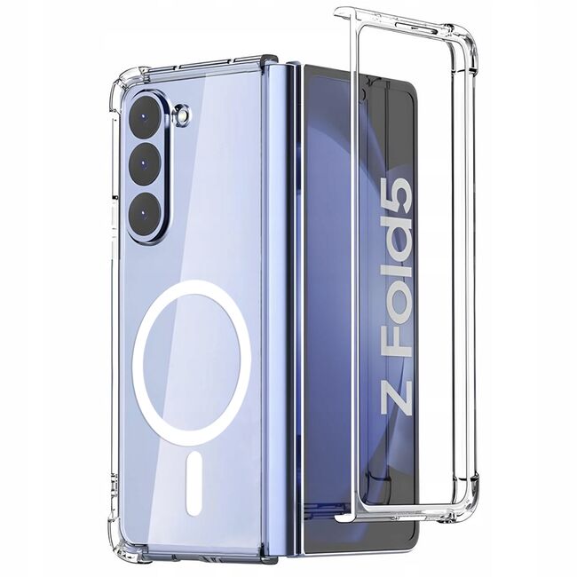 Husa pentru  Samsung Galaxy Z Fold 5 compatibila MagSafe Anti-Shock 1.5mm reinforced 4 corners - clear