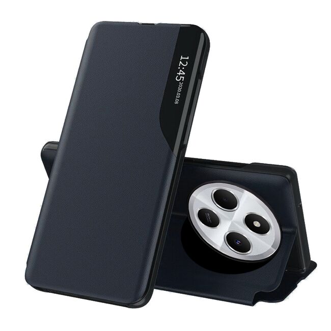 Husa pentru  Xiaomi Redmi 14C tip carte, Smart View, Albastru