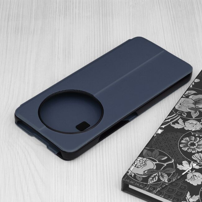 Husa pentru  Xiaomi Redmi 14C tip carte, Smart View, Albastru