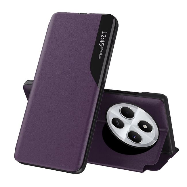 Husa pentru  Xiaomi Redmi 14C tip carte, Smart View, Mov