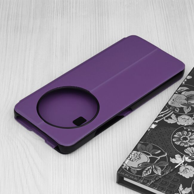 Husa pentru  Xiaomi Redmi 14C tip carte, Smart View, Mov