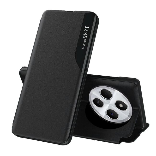 Husa pentru  Xiaomi Redmi 14C tip carte, Smart View, Negru