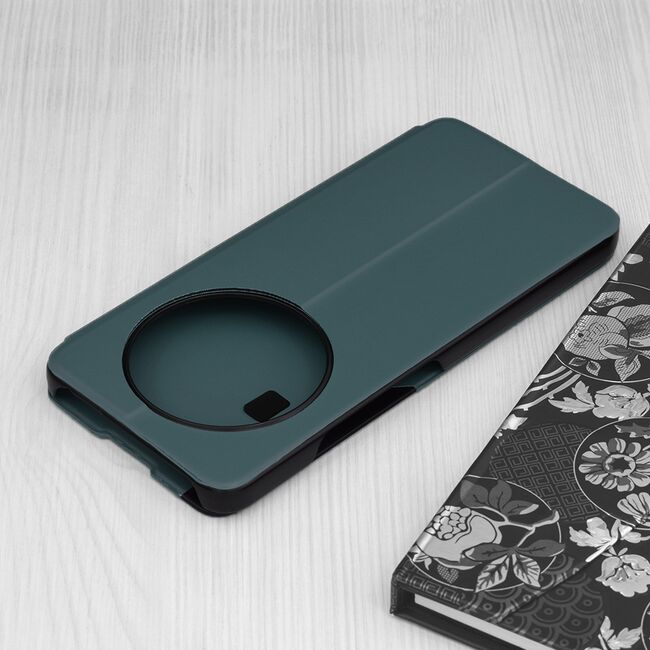 Husa pentru  Xiaomi Redmi 14C tip carte, Smart View, Verde