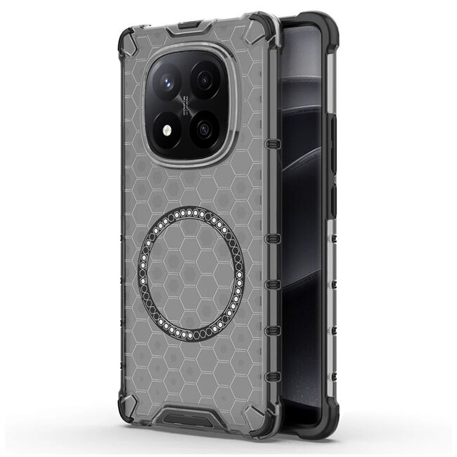 Husa pentru  Xiaomi Redmi Note 14 Pro+ Plus Cyber Shield Bumper, Compatibila MagSafe, Antishock reinforced corners si margini intarite - Negru