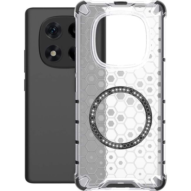 Husa pentru  Xiaomi Redmi Note 14 Pro+ Plus Cyber Shield Bumper, Compatibila MagSafe, Antishock reinforced corners si margini intarite - Clear