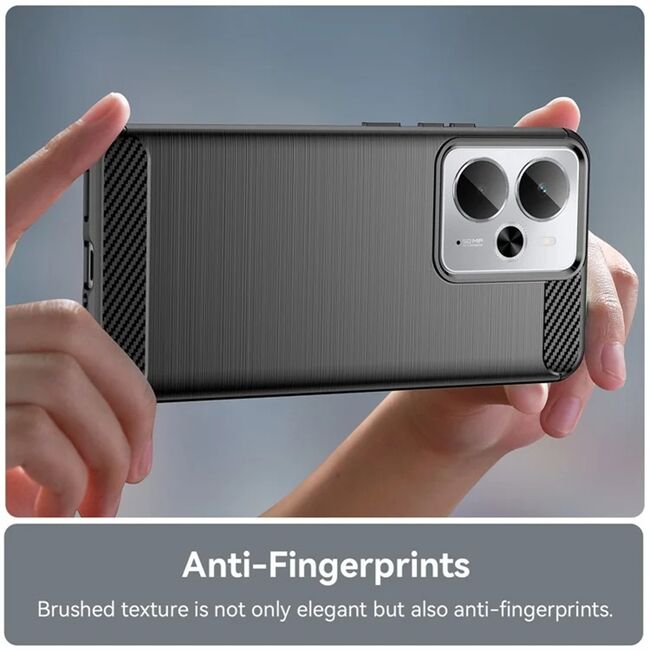 Husa pentru Realme 14 / 14T Carbon Liquid Silicone, Negru denim