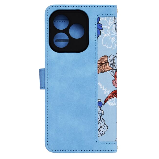 Husa tip carte pentru  Honor 400 Lite, functie stand si port carduri, Albastru