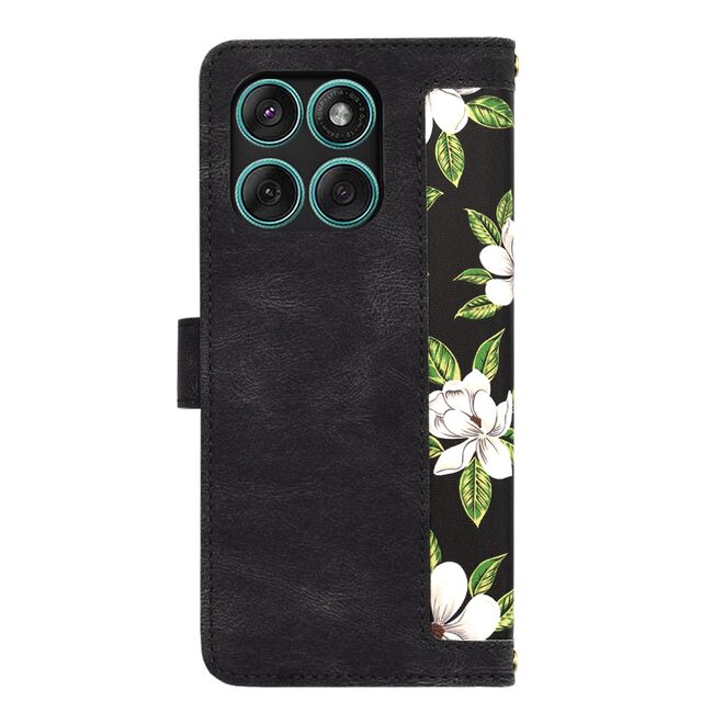 Husa tip carte pentru  Motorola Edge 60 Fusion, functie stand si port carduri, Negru