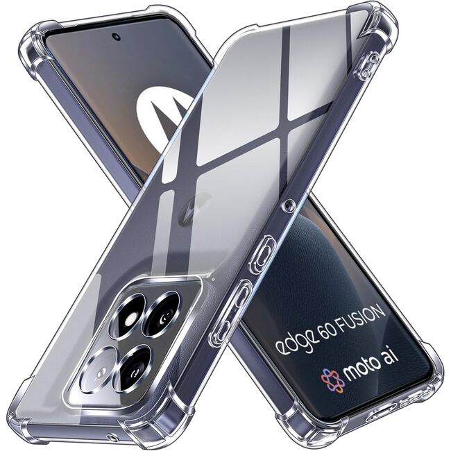 Husa pentru  Motorola Edge 60 Fusion Slim Anti-Shock 1.5mm reinforced 4 corners, Transparent