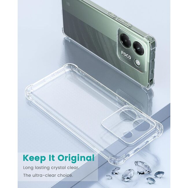 Husa pentru  Poco M7 Pro Slim Anti-Shock 1.5mm reinforced 4 corners, Transparent