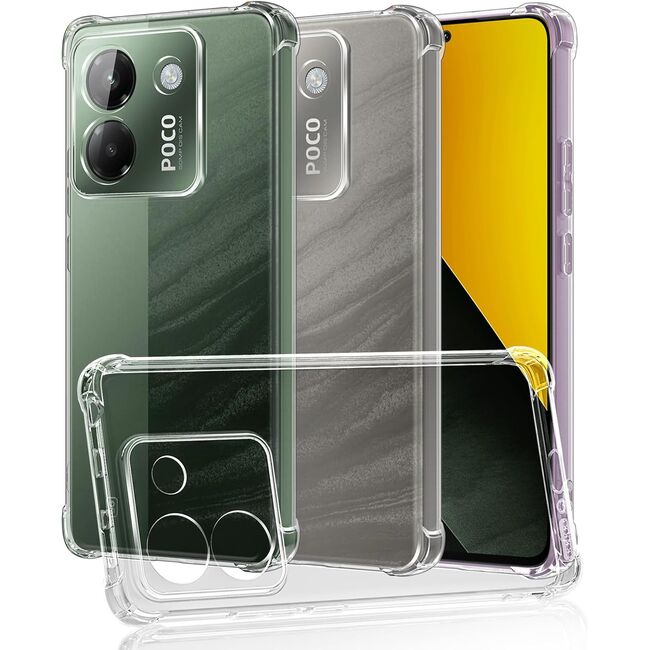 Husa pentru  Poco M7 Pro Slim Anti-Shock 1.5mm reinforced 4 corners, Transparent