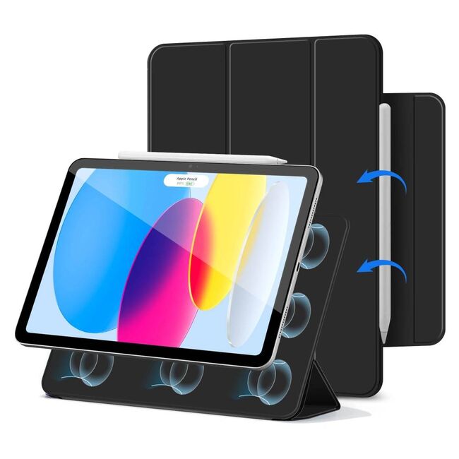 Husa pentru iPad 11 2025 11 inch Smart Magnetic, Auto Sleep, Magnetică, Slim, detasabila, negru