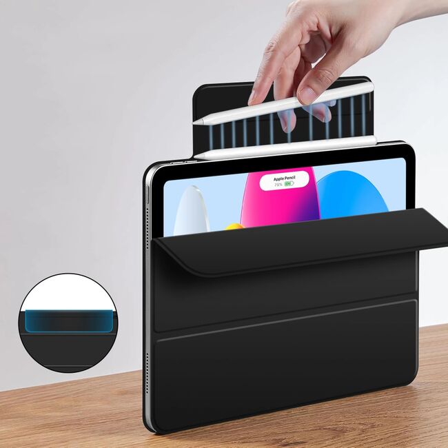 Husa pentru iPad 11 2025 11 inch Smart Magnetic, Auto Sleep, Magnetică, Slim, detasabila, negru