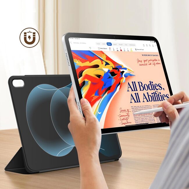 Husa pentru iPad 11 2025 11 inch Smart Magnetic, Auto Sleep, Magnetică, Slim, detasabila, negru