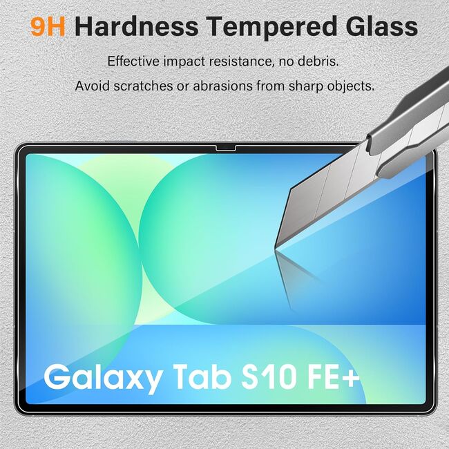 Set 2 x Folie de protectie pentru tableta Samsung Galaxy Tab S10 FE+ Plus 13.1 inch, Tempered Glass, transparenta