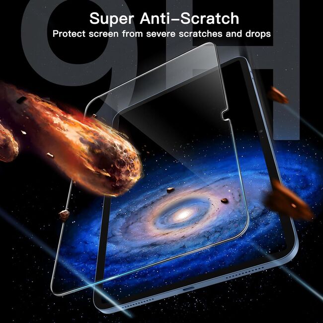 Set 2 x Folie de protectie pentru tableta iPad 11 2025 11 inch, cu aplicator Easy App, Tempered Glass, transparenta