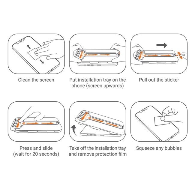 Set 2 x Folie din Sticla pentru iPhone 16 Pro Max, Easy-App cu aplicator, instalare usoara si automata, Dust-Free, 3D, 9H, full cover, full glue, margini negre