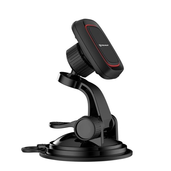Suport Auto Magnetic pentru Bord cu Placute Metalice - Techsuit MagGrip (S6) - Negru / Rosy