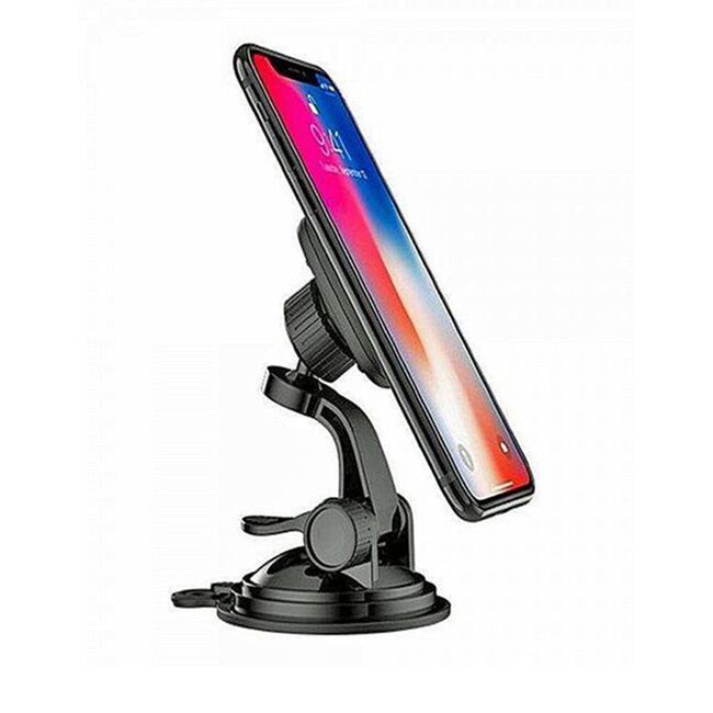 Suport Auto Magnetic pentru Bord cu Placute Metalice - Techsuit MagGrip (S6) - Negru / Rosy
