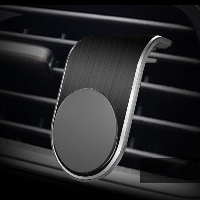 Suport Auto Magnetic pentru Telefon cu Prindere in Grila de Ventilatie - Techsuit AirGrip (S7) - Negru