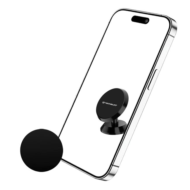 Suport Magnetic N52 pentru Birou si Masina, Universal - Techsuit TinyGrip (S10) - Negru