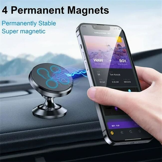 Suport Magnetic N52 pentru Birou si Masina, Universal - Techsuit TinyGrip (S10) - Negru