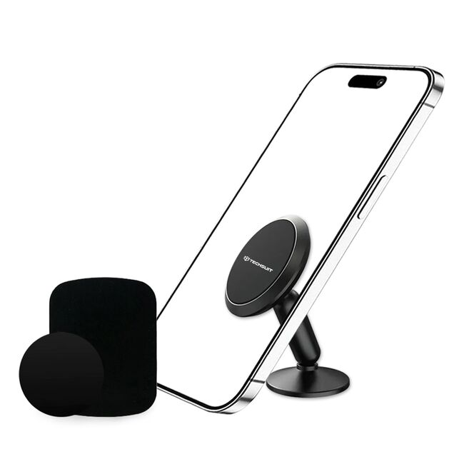 Suport Magnetic N52 pentru Birou si Masina, Universal, Adeziv 3M - Techsuit TinyGrip (S10) - Negru