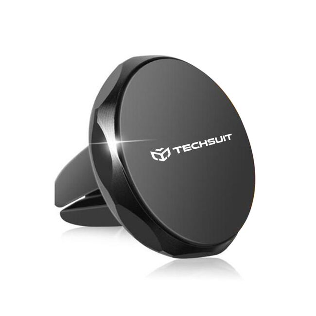 Suport auto Magnetic N52 pentru Grila de Ventilatie, Universal - Techsuit TinyGrip (S9) - Negru
