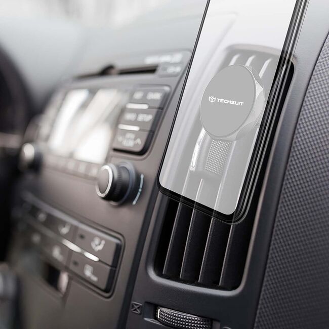 Suport auto Magnetic N52 pentru Grila de Ventilatie, Universal - Techsuit TinyGrip (S9) - Negru