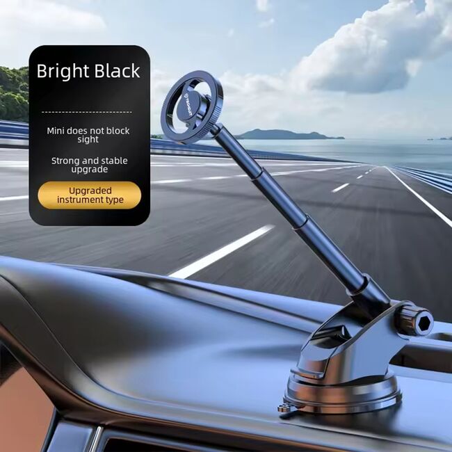 Suport de Telefon pentru Bord, Compatibil MagSafe + Adaptor iRing - Techsuit MagProX (S12) - Negru
