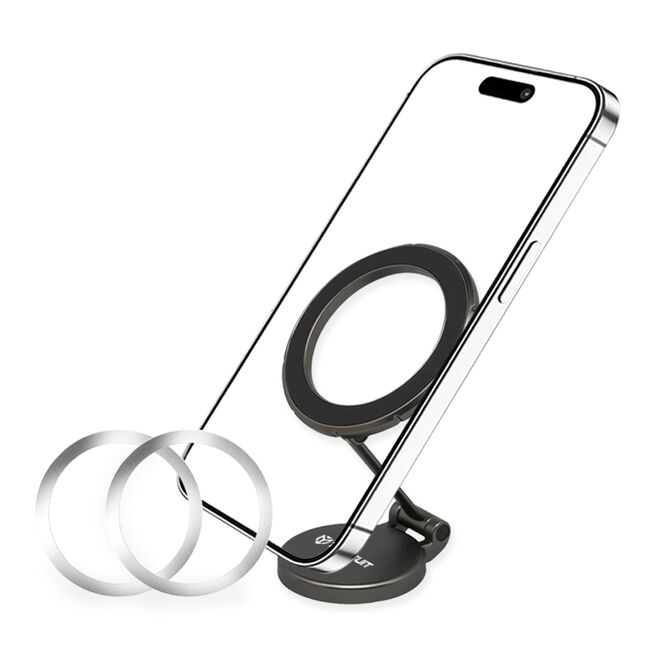Suport de Telefon pentru Bord, Compatibil MagSafe + Adaptor iRing - Techsuit TitanMagX (S13) - Gray