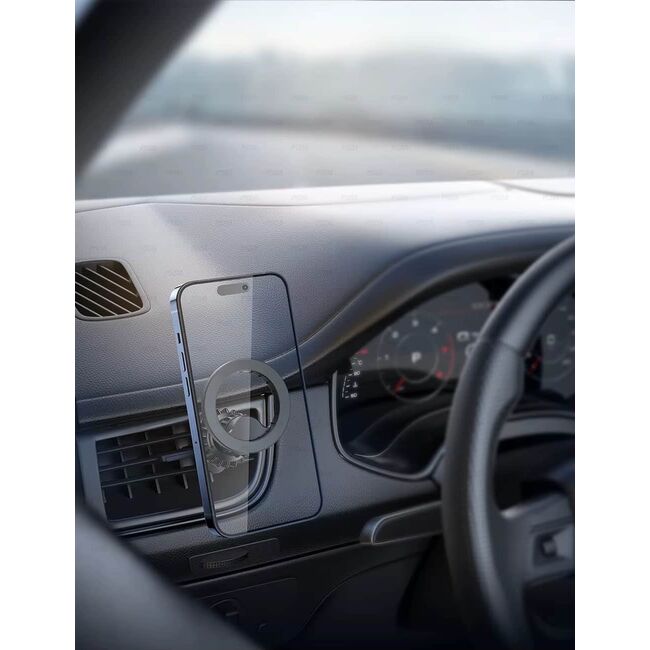 Suport Auto Magnetic VPower VentGrip Pro – Compatibil MagSafe, Rotire 360°, Prindere pe Grila de Ventilatie, Magneti puternici, universal - negru