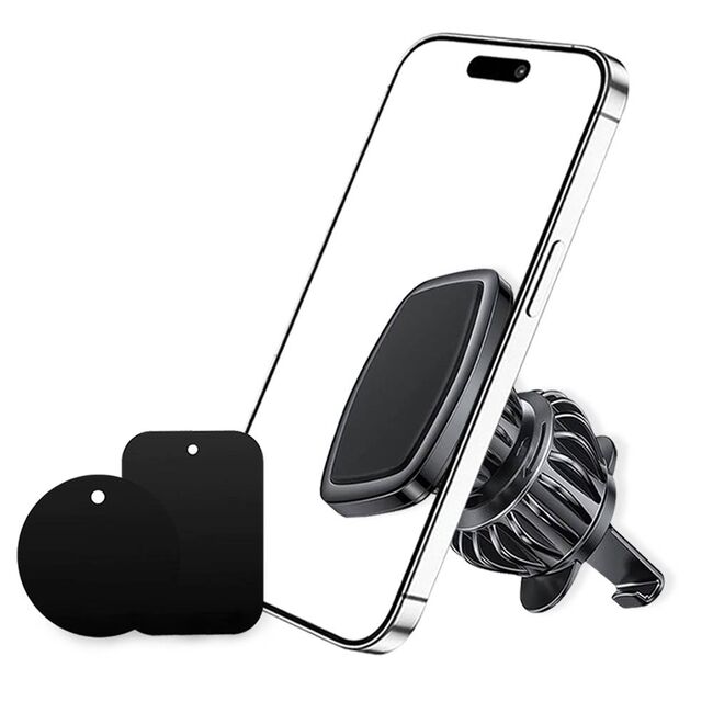 Suport telefon auto VPower Magnetic AirFix pentru grila de ventilație, rotire 360°, cu prindere stabila, universal - negru