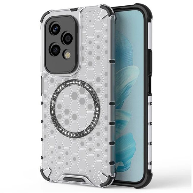 Husa pentru  Honor 200 Lite Cyber Shield Bumper, Compatibila MagSafe, Antishock reinforced corners si margini intarite - Clear