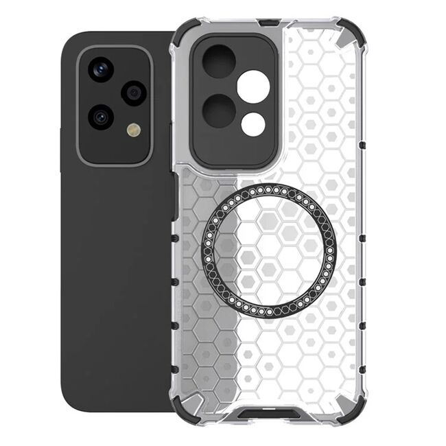 Husa pentru  Honor 200 Lite Cyber Shield Bumper, Compatibila MagSafe, Antishock reinforced corners si margini intarite - Clear