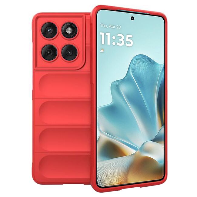 Husa pentru  Motorola Edge 60 Fusion Liquid Silicone, Microfibre Lining, Non-Slip Airbag Design, Rosu