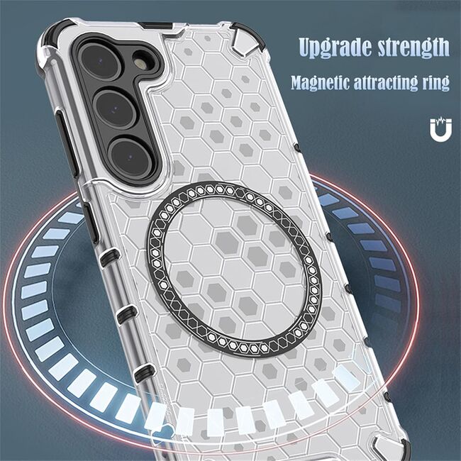 Husa pentru  OnePlus Nord 3 Cyber Shield Bumper, Compatibila MagSafe, Antishock reinforced corners si margini intarite - Clear