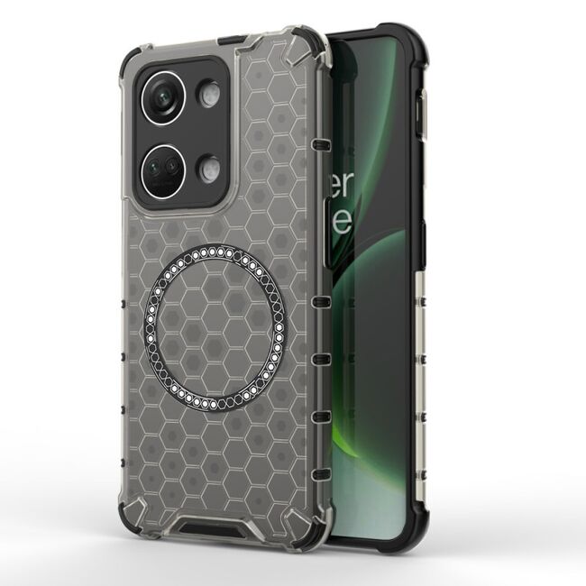Husa pentru  OnePlus Nord 3 Cyber Shield Bumper, Compatibila MagSafe, Antishock reinforced corners si margini intarite - Negru