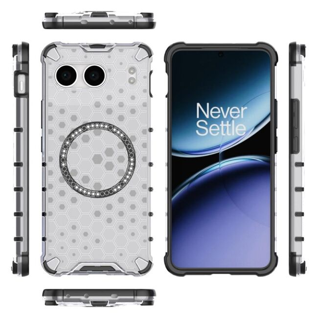 Husa pentru  OnePlus Nord 4 Cyber Shield Bumper, Compatibila MagSafe, Antishock reinforced corners si margini intarite - Clear