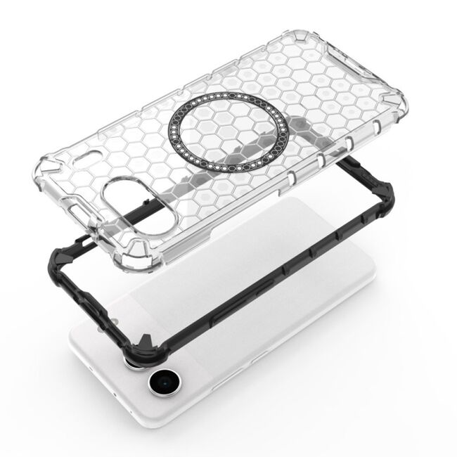 Husa pentru  OnePlus Nord 4 Cyber Shield Bumper, Compatibila MagSafe, Antishock reinforced corners si margini intarite - Clear
