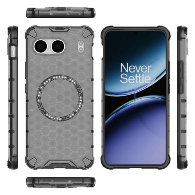 Husa pentru  OnePlus Nord 4 Cyber Shield Bumper, Compatibila MagSafe, Antishock reinforced corners si margini intarite - Negru