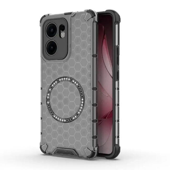 Husa pentru  Oppo Reno 13F, 13FS 4G, 5G Cyber Shield Bumper, Compatibila MagSafe, Antishock reinforced corners si margini intarite - Negru