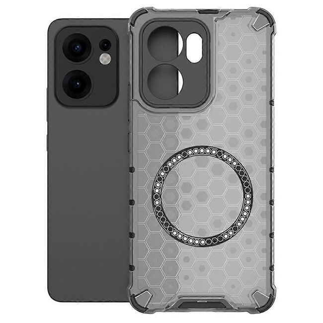 Husa pentru  Oppo Reno 13F, 13FS 4G, 5G Cyber Shield Bumper, Compatibila MagSafe, Antishock reinforced corners si margini intarite - Negru
